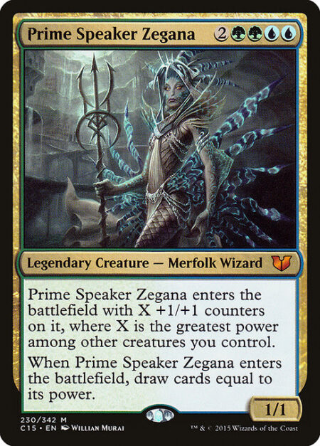 Prime Speaker Zegana - Prime Speaker Zegana enters with X +1/+1 counters on it