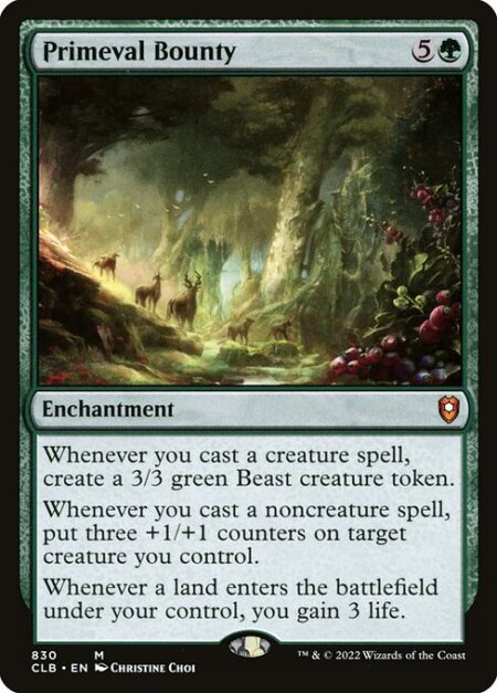 Primeval Bounty - Whenever you cast a creature spell