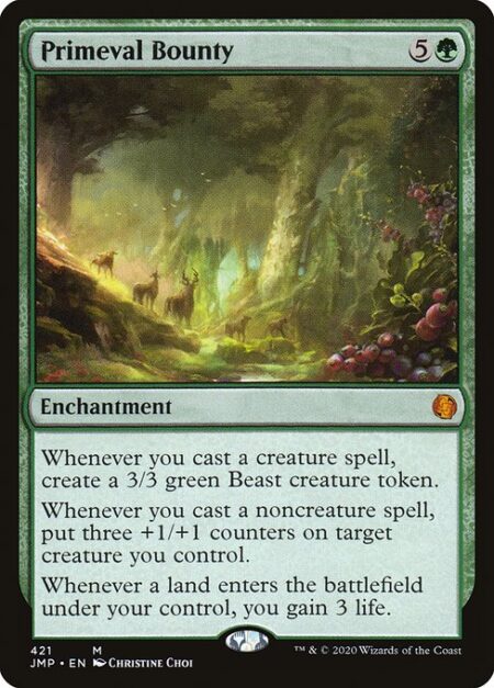 Primeval Bounty - Whenever you cast a creature spell