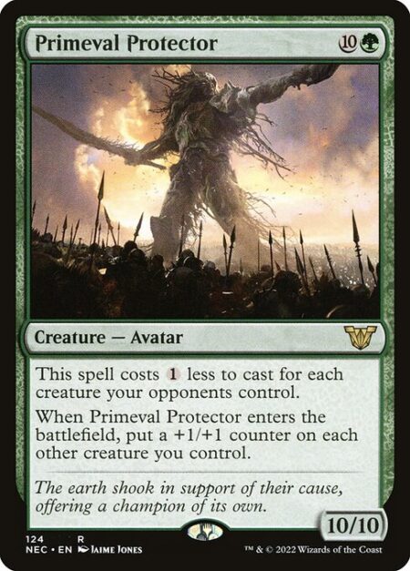 Primeval Protector - This spell costs {1} less to cast for each creature your opponents control.