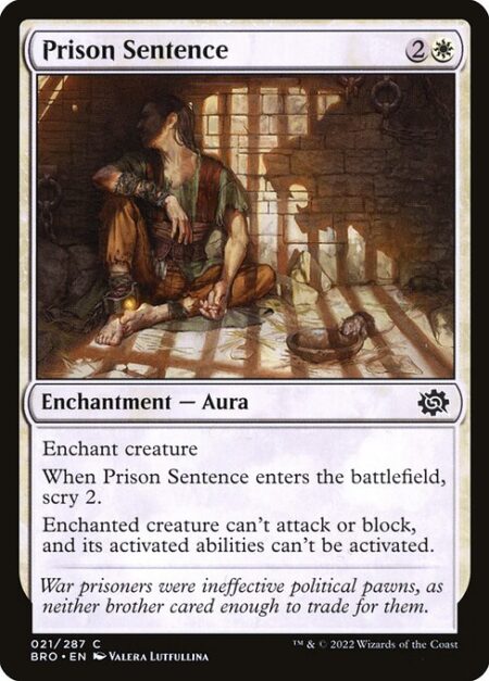 Prison Sentence - Enchant creature