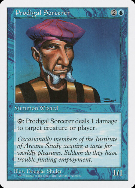 Prodigal Sorcerer - {T}: Prodigal Sorcerer deals 1 damage to any target.