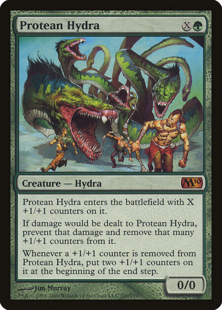 Protean Hydra - Protean Hydra enters the battlefield with X +1/+1 counters on it.