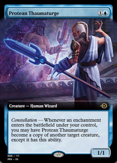 Protean Thaumaturge - Constellation — Whenever an enchantment enters the battlefield under your control