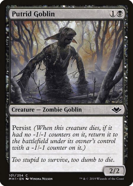 Putrid Goblin - Persist (When this creature dies