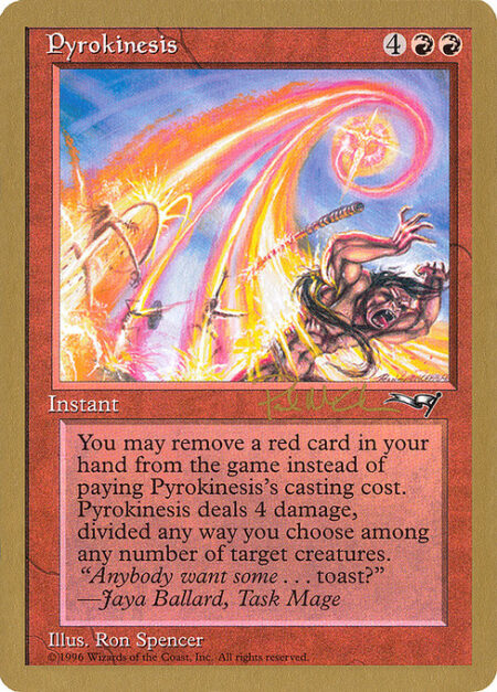 Pyrokinesis - You may exile a red card from your hand rather than pay this spell's mana cost.