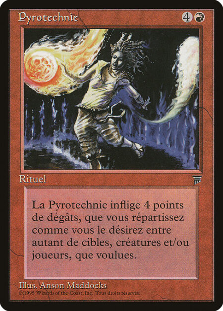 Pyrotechnics - Pyrotechnics deals 4 damage divided as you choose among any number of targets.