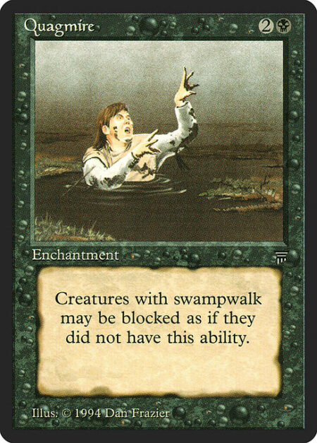 Quagmire - Creatures with swampwalk can be blocked as though they didn't have swampwalk.