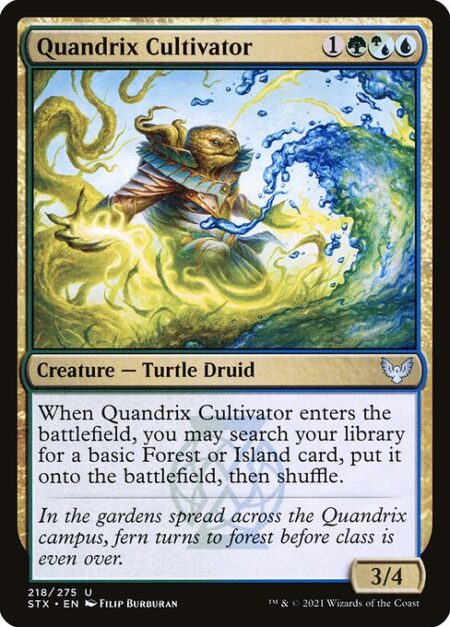 Quandrix Cultivator - When Quandrix Cultivator enters the battlefield