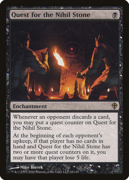 Quest for the Nihil Stone - Whenever an opponent discards a card