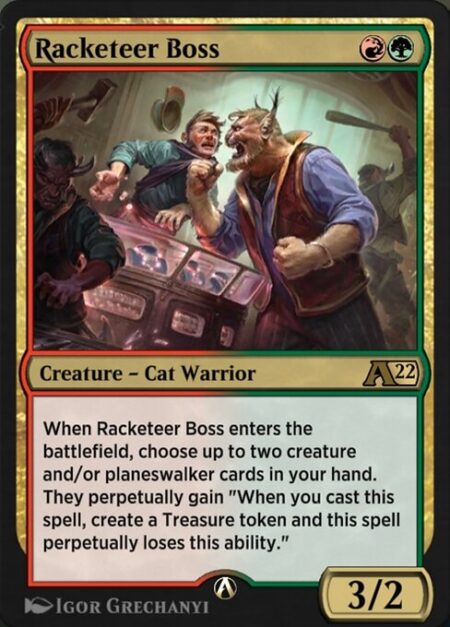 Racketeer Boss - When Racketeer Boss enters the battlefield