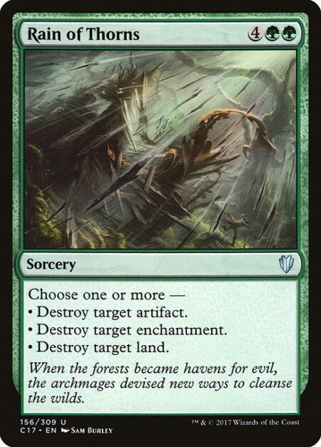 Rain of Thorns - Choose one or more —