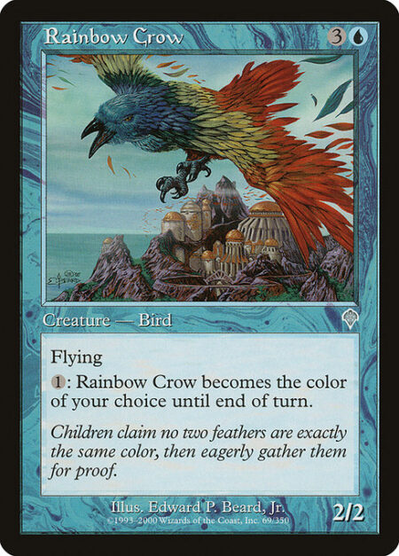 Rainbow Crow - Flying