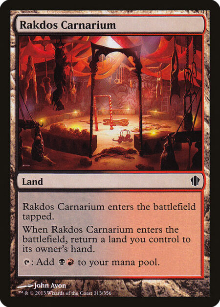 Rakdos Carnarium - Rakdos Carnarium enters the battlefield tapped.