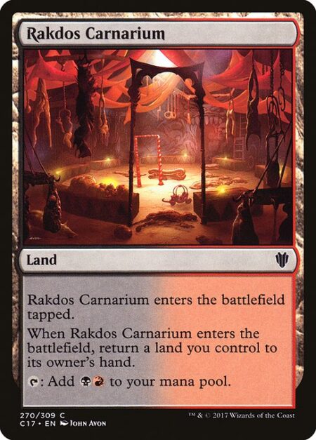 Rakdos Carnarium - Rakdos Carnarium enters the battlefield tapped.