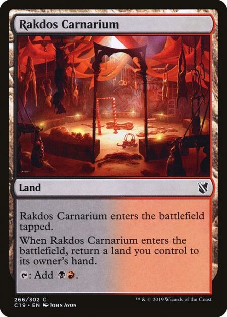 Rakdos Carnarium - Rakdos Carnarium enters the battlefield tapped.