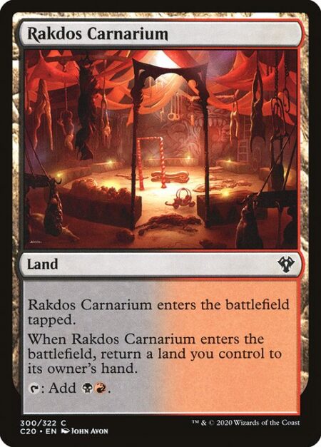 Rakdos Carnarium - Rakdos Carnarium enters the battlefield tapped.