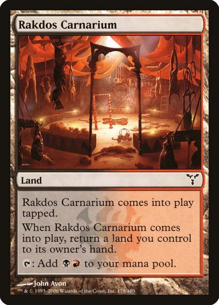 Rakdos Carnarium - Rakdos Carnarium enters the battlefield tapped.