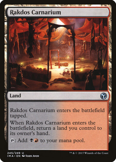 Rakdos Carnarium - Rakdos Carnarium enters the battlefield tapped.