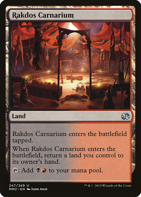 Rakdos Carnarium - Rakdos Carnarium enters the battlefield tapped.