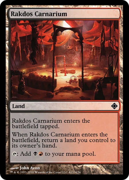 Rakdos Carnarium - Rakdos Carnarium enters the battlefield tapped.