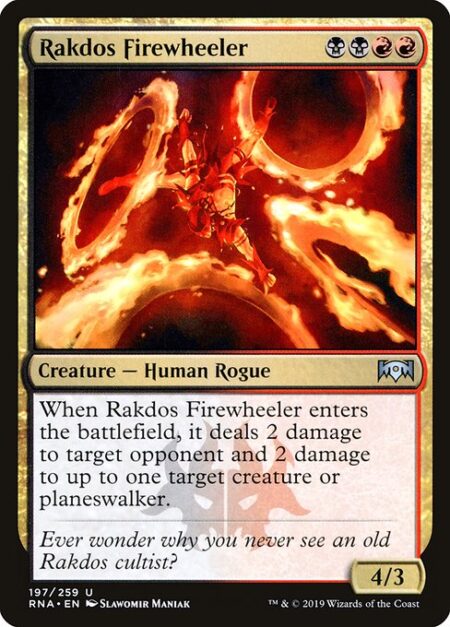 Rakdos Firewheeler - When Rakdos Firewheeler enters