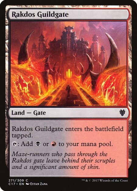 Rakdos Guildgate - Rakdos Guildgate enters the battlefield tapped.