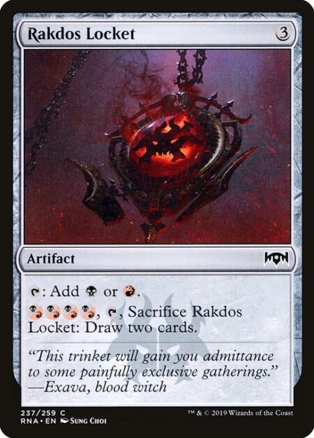 Rakdos Locket - {T}: Add {B} or {R}.