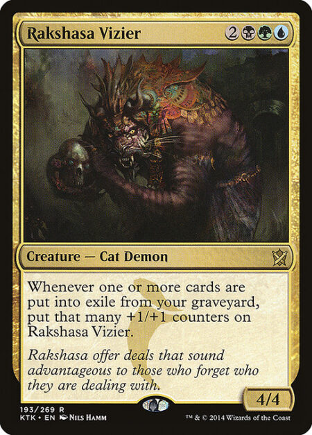 Rakshasa Vizier - Whenever one or more cards are put into exile from your graveyard