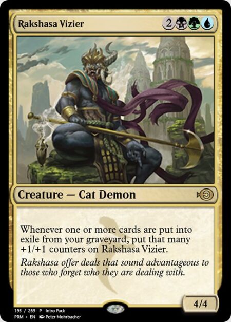 Rakshasa Vizier - Whenever one or more cards are put into exile from your graveyard