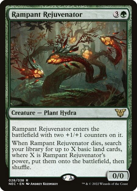 Rampant Rejuvenator - Rampant Rejuvenator enters the battlefield with two +1/+1 counters on it.