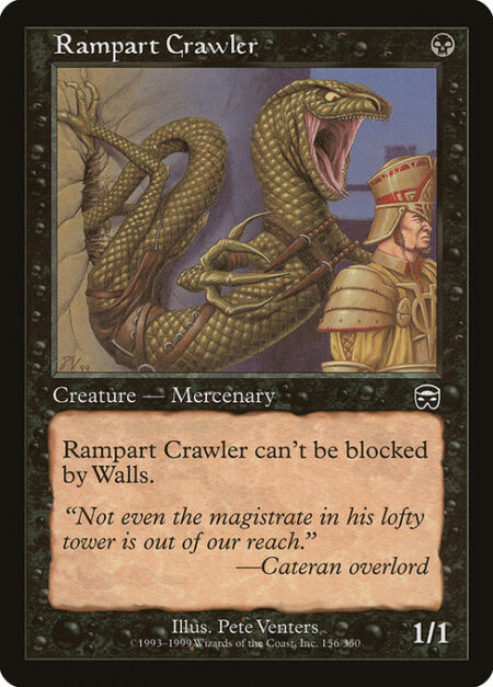 Rampart Crawler - Rampart Crawler can't be blocked by Walls.