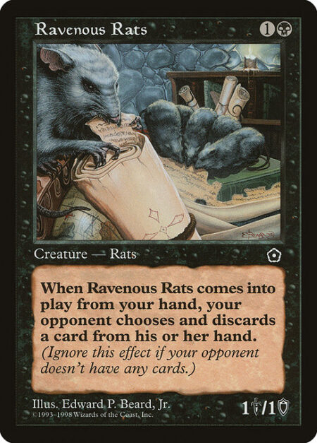 Ravenous Rats - When Ravenous Rats enters the battlefield