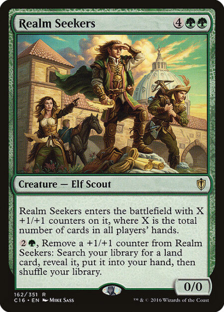 Realm Seekers - Realm Seekers enters the battlefield with X +1/+1 counters on it