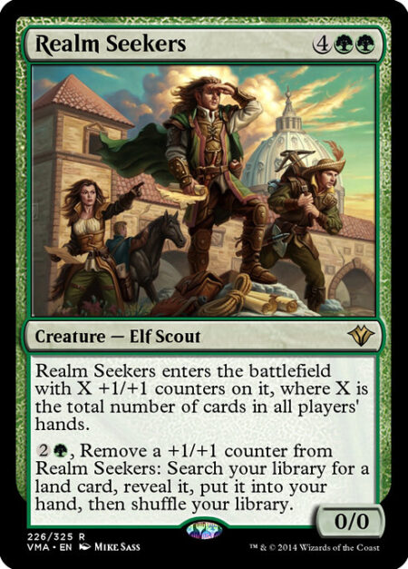 Realm Seekers - Realm Seekers enters the battlefield with X +1/+1 counters on it