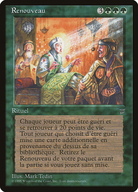 Rebirth - Remove Rebirth from your deck before playing if you're not playing for ante.