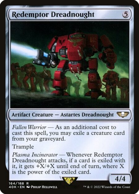 Redemptor Dreadnought - Fallen Warrior — As an additional cost to cast this spell