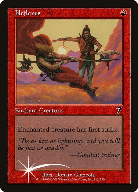 Reflexes - Enchant creature (Target a creature as you cast this. This card enters the battlefield attached to that creature.)