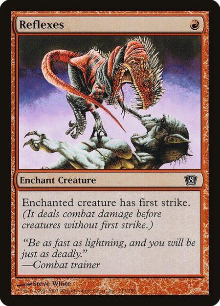 Reflexes - Enchant creature (Target a creature as you cast this. This card enters attached to that creature.)