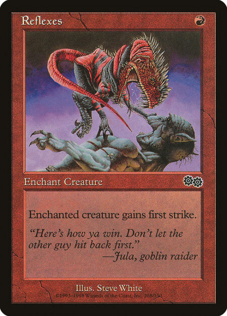 Reflexes - Enchant creature (Target a creature as you cast this. This card enters the battlefield attached to that creature.)