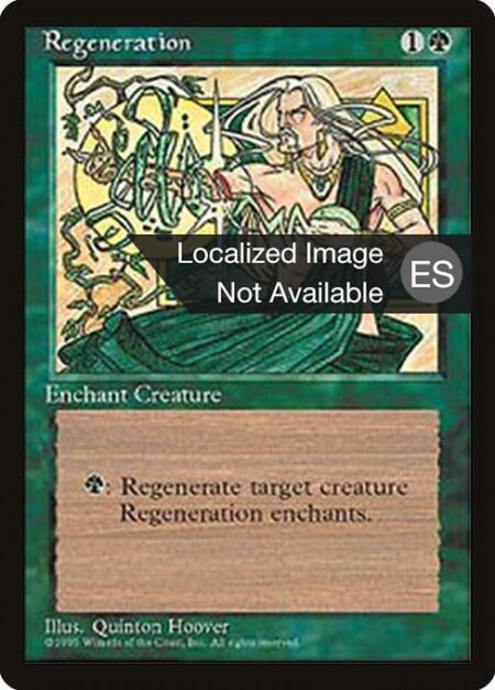 Regeneration - Enchant creature (Target a creature as you cast this. This card enters the battlefield attached to that creature.)