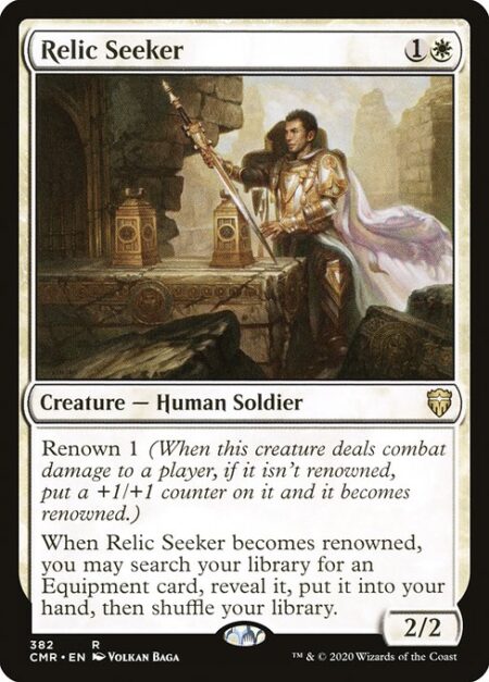 Relic Seeker - Renown 1 (When this creature deals combat damage to a player