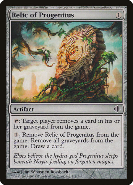 Relic of Progenitus - {T}: Target player exiles a card from their graveyard.