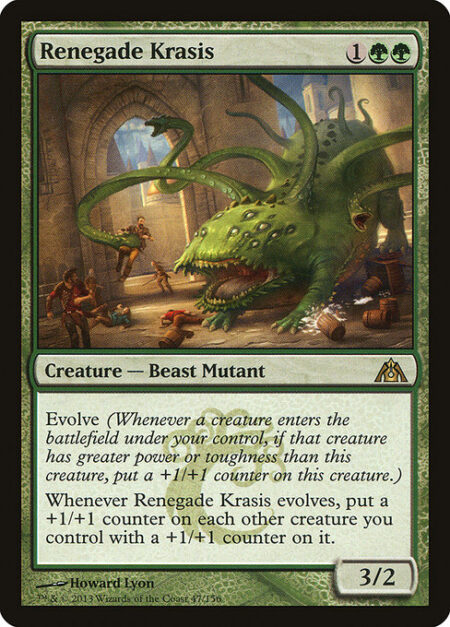 Renegade Krasis - Evolve (Whenever a creature enters the battlefield under your control