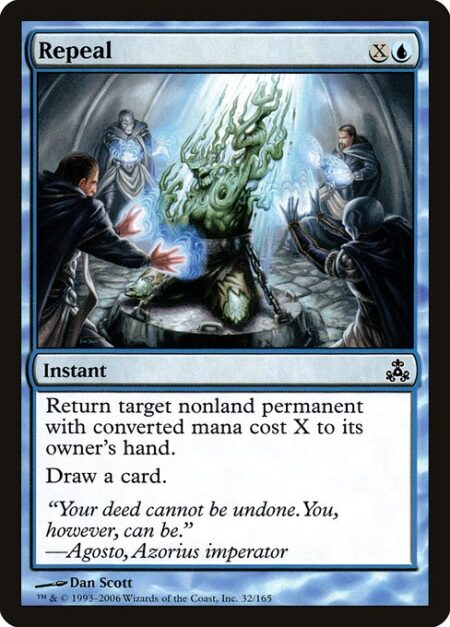 Repeal - Return target nonland permanent with mana value X to its owner's hand.