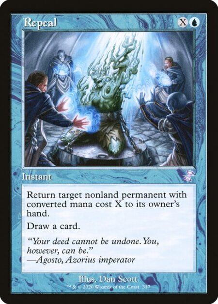 Repeal - Return target nonland permanent with mana value X to its owner's hand.