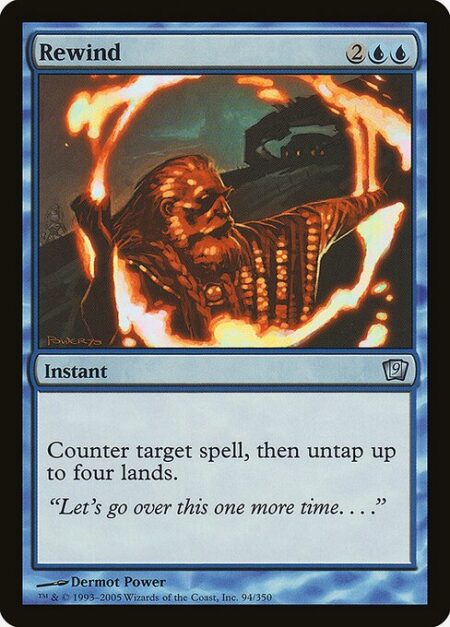 Rewind - Counter target spell. Untap up to four lands.