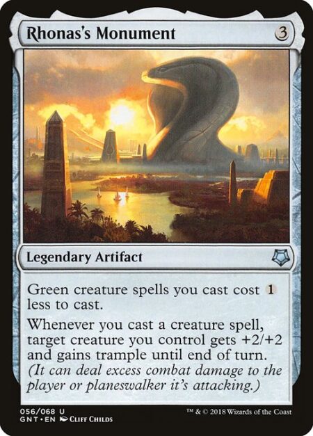 Rhonas's Monument - Green creature spells you cast cost {1} less to cast.