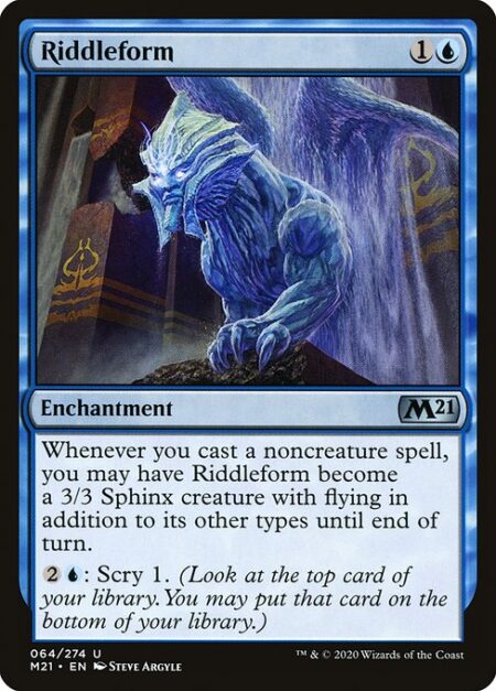 Riddleform - Whenever you cast a noncreature spell