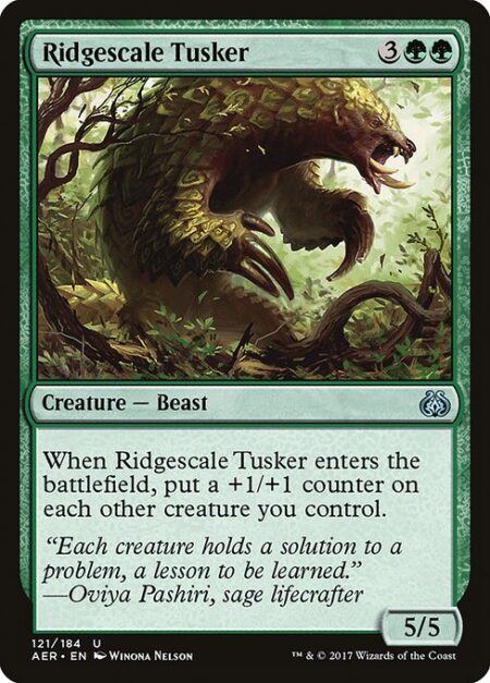 Ridgescale Tusker - When Ridgescale Tusker enters the battlefield